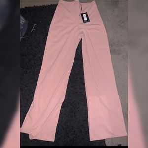 prettylittlething pink flowy pants